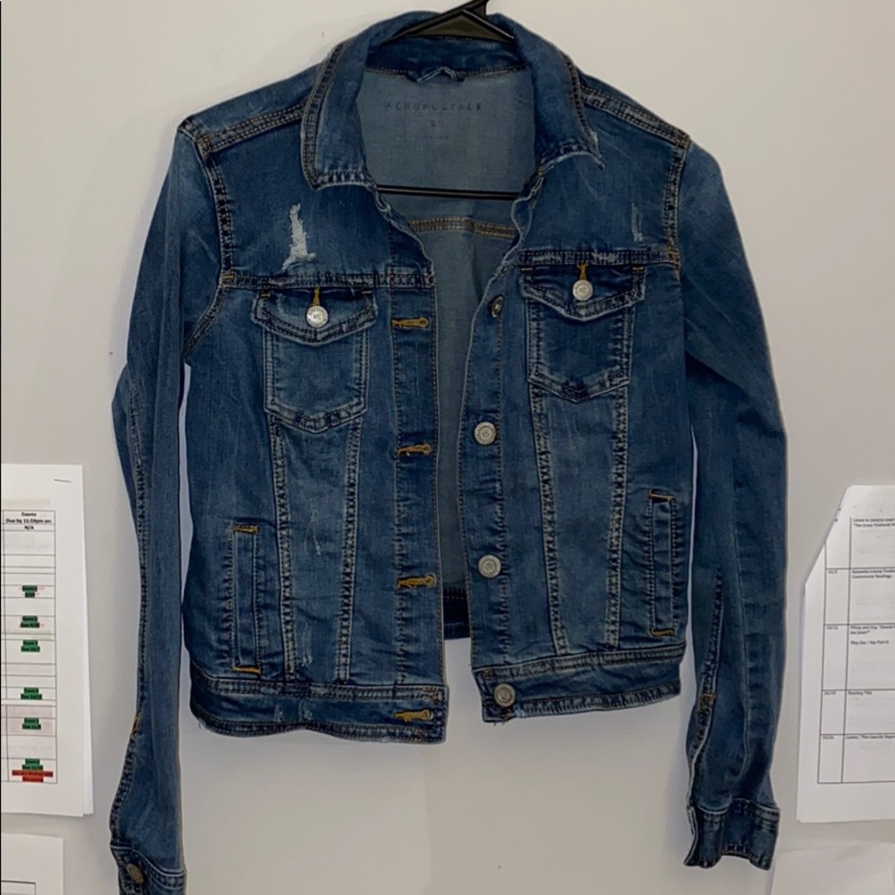 Aeropostale Women’s Distressed Jean Jacket size S